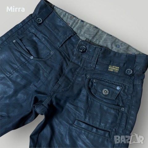G-STAR RAW WAXED DENIM Y2K Opium Black Jeans "Army Radar Straigt" (2008-2011) !RARE!, снимка 3 - Дънки - 52044875