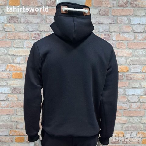 Нов мъжки топъл суичър с цип на марката НАКЕТАНО в черен цвят, снимка 6 - Суичъри - 42740704