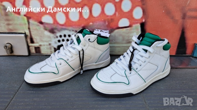 Английски дамски кецове естествена кожа-ZARA , снимка 4 - Кецове - 40445096