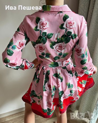 Рокля на рози, снимка 2 - Рокли - 40204255