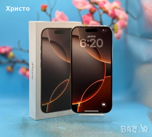 ГАРАНЦИОНЕН!!! Apple iPhone 16 Pro, 128GB, 5G, Desert Titanium + подарък адаптер с гръбче, снимка 2 - Apple iPhone - 52917327