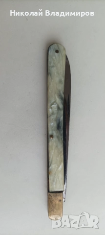 Стар бъкгарски голям 25,5 см. разгънат джобен нож ножче като нов, снимка 2 - Ножове - 53223148