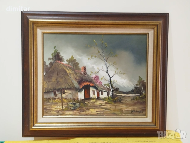 Картина на платно с подпис , снимка 6 - Картини - 53873980