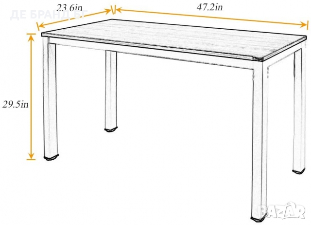 ПРОМОЦИЯ Трапезна маса / бюро GCP2AC3-120TB, снимка 2 - Бюра - 36067832