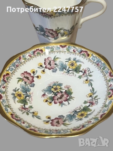 Винтидж двоен сет за кафе порцелан Coalport England, снимка 5 - Антикварни и старинни предмети - 51590802