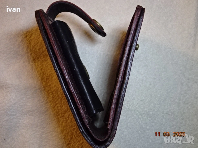 мъжки портфейл от естествена кожа /ръчна изработка/, снимка 8 - Портфейли, портмонета - 53057292