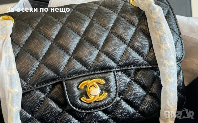 Chanel Дамска Черна Кожена Чанта Код DST78, снимка 3 - Чанти - 56105683