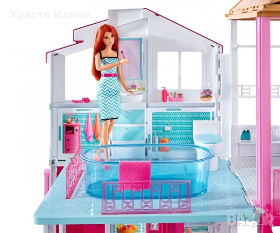 Голямата къща на Барби Mattel Barbie Malibu Къща за кукли, снимка 9 - Кукли - 39325597