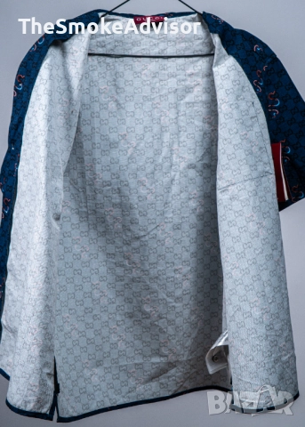 Лимитирана Риза Gucci Printed Cotton Ripstop (The Year of Snake), снимка 5 - Ризи - 52171304
