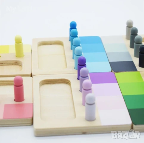Дървена игра за сортиране „ Нюанси“, снимка 3 - Образователни игри - 50998169