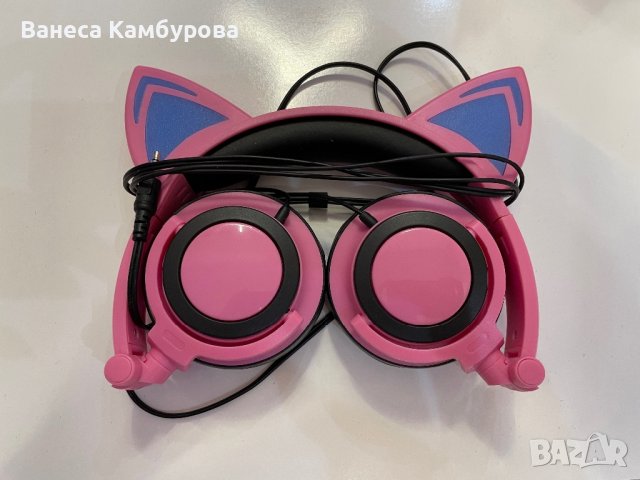 Розови слушалки тип “котка” 