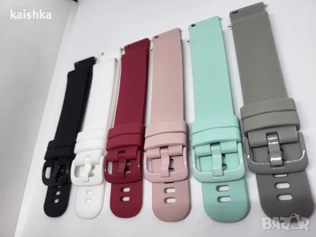 Силиконови каишки за Garmin, Samsung watch 20 mm, снимка 3 - Смарт гривни - 39996321