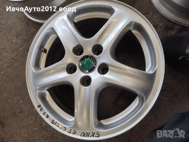 Алуминиеви джанти 15 skoda fabia roomster rapid, снимка 2 - Гуми и джанти - 52375584