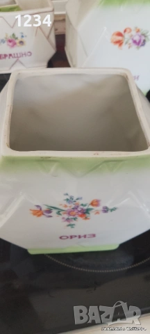 Стар порцеланов сервиз,буркани кухненски, снимка 7 - Антикварни и старинни предмети - 53578532