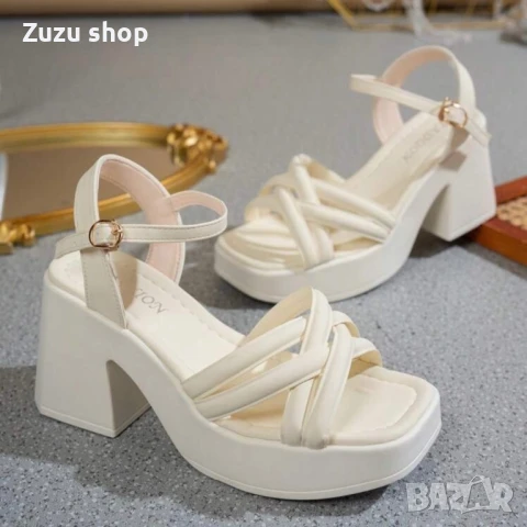 Дамски сандали с дебел ток, снимка 5 - Сандали - 50773534