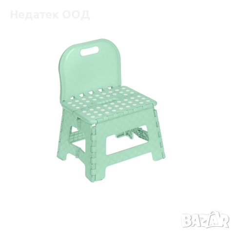 Сгъваема седалка, ментово зелена, 32x25x40см