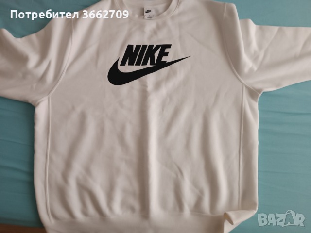   Суичър Nike бял, снимка 2 - Спортни дрехи, екипи - 44821191