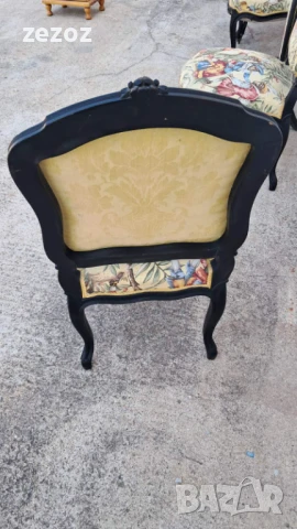 Комплект столове и параван антикварни, снимка 11 - Дивани и мека мебел - 51342355