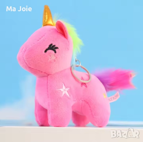🦄 Розов еднорог играчка (12 см / 10 см) плюшена, снимка 4 - Плюшени играчки - 52405780