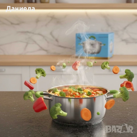 SwissGold Emmie Тенджера 2.0L с капак, SG-19032, снимка 3 - Съдове за готвене - 53057828