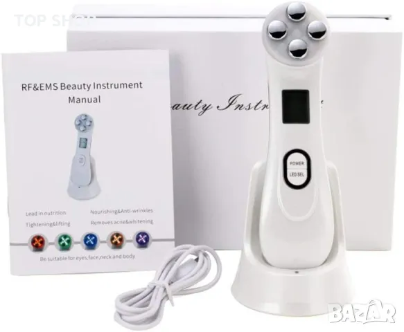 Мултифункционален инструмент за красота на лицето RF и EMS, снимка 4 - Масажори - 48492435