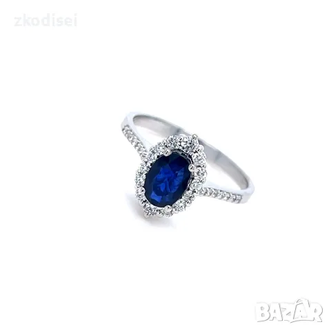 Златен пръстен със сапфир 0.77Ct. и диаманти 0.31Ct. чистота:SI размер:54 модел:42927-1
