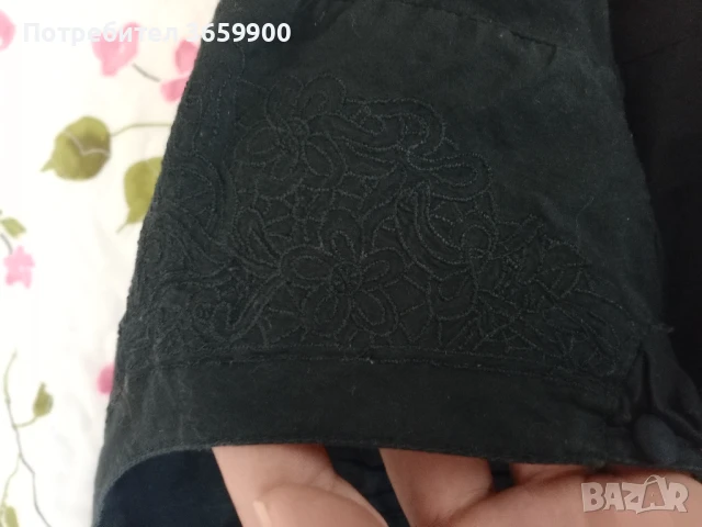 Черна дамска блуза, буфан ръкав, 14 UK,, снимка 4 - Ризи - 51235583