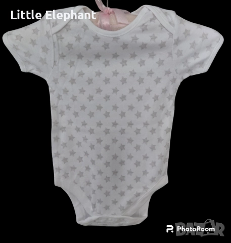 Боди с къс ръкав за 12-18 мес мом,големи сиви звезди,Англия/ново