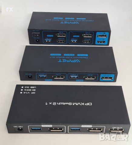 4K DP USB KVM суич, снимка 2 - Кабели и адаптери - 44173312