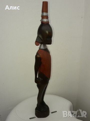 африканска дървена фигура,статуетка, снимка 5 - Статуетки - 38851654