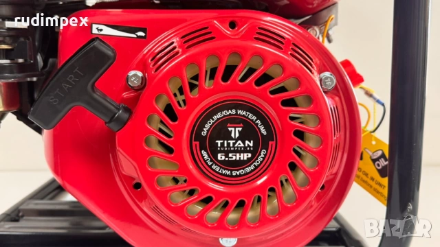 Водна помпа TITAN 3 цола, бензинова, за поливане и отводняване , дебит 60 m3/h, снимка 6 - Водни помпи - 53269862