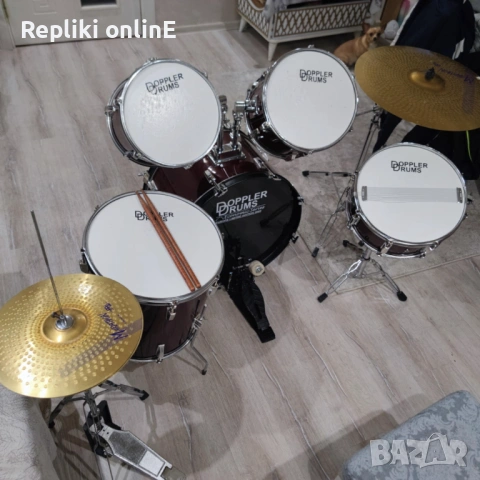 Пълен комплект акустични барабани DOPPLER DRUMS – готови за свирене, снимка 7 - Други музикални жанрове - 53329852