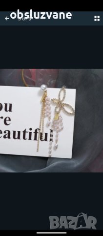 Екстравагантни асиметрични обеци, снимка 9 - Обеци - 40126089