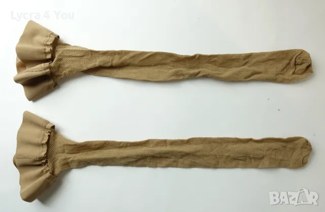 S размер телесни чорапи мрежа със лепяща лента на бедрата, снимка 8 - Бельо - 48093585