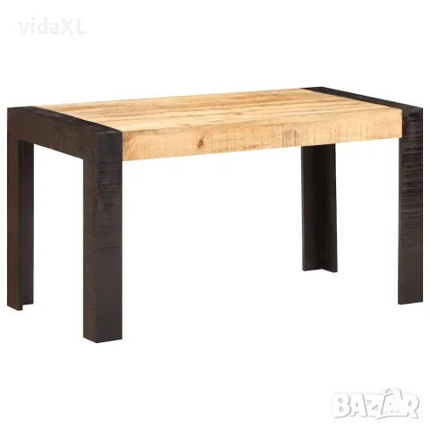 vidaXL Трапезна маса, 140x70x76 cм, грубо мангово дърво масив, снимка 9 - Маси - 56146612