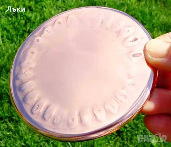 Медна чиния,подложка за чаша,чиста червена мед. , снимка 4 - Антикварни и старинни предмети - 28752649