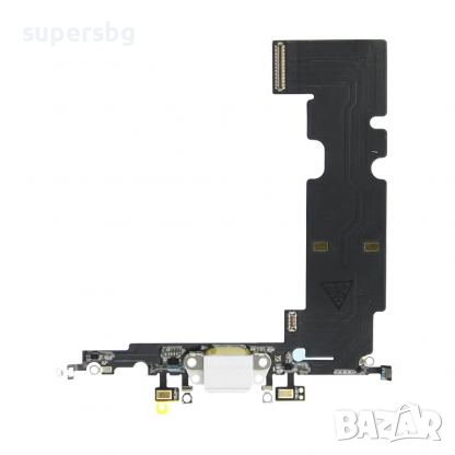 Нов Лентов кабел + блок захранване за iPhone 8 Plus 5.5 + букса HF /Бял и черен, снимка 1 - Резервни части за телефони - 36229923
