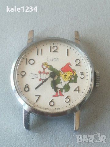 Анимиран часовник Luch. Made in USSR. Vintage watch. Механичен. Колекционерски, ретро модел. Детски, снимка 6 - Детски - 41519016