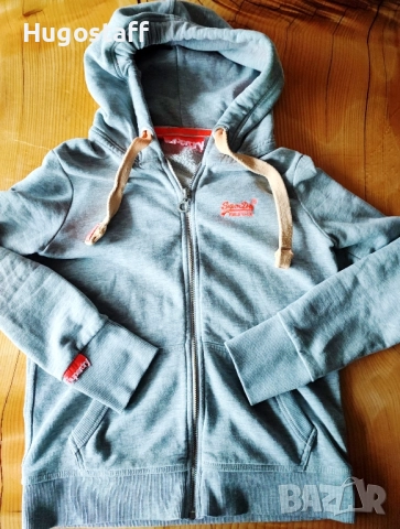 Оригинален Superdry Дамски суичър худи горнище качулка цип М