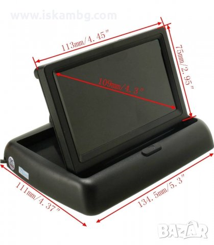 4.3 ИНЧА СГЪВАЕМ МОНИТОР ЗА КОЛА - код 1322, снимка 4 - Аксесоари и консумативи - 34017380