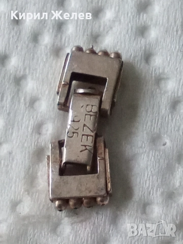 Сребърна карабинка закопчалка 49287, снимка 3 - Колиета, медальони, синджири - 52339263