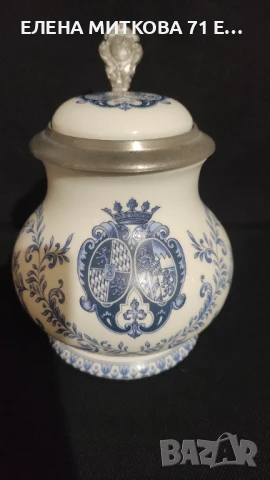 Една фантастична порцеланова халба с калаен капак -от Западна Германия, снимка 5 - Други ценни предмети - 51145755