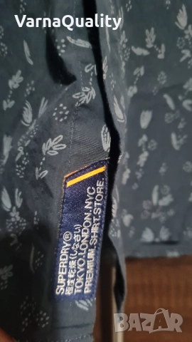 Нова! Мъжка риза с къс ръкав SUPERDRY размер М, снимка 6 - Ризи - 51467966