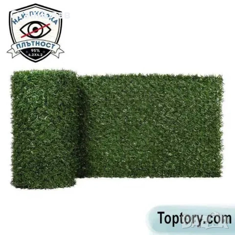 Декоративна мрежа 95% плътност - имитация на жив плет с UV защита, снимка 3 - Огради и мрежи - 53346978