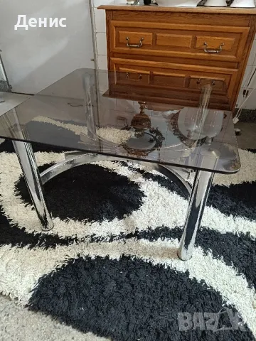 маса стъкло и метал немска 2471, снимка 1