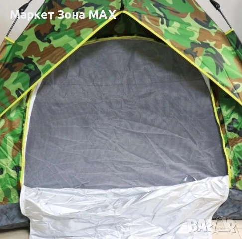 Къмпинг палатка автоматична 4-местна 240x240x140 см, снимка 3 - Палатки - 52915576