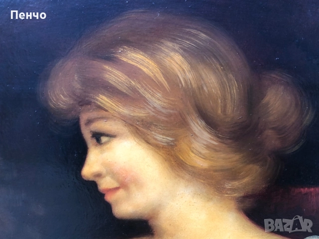 стара българска картина - худ. Азов - 1983г., снимка 8 - Антикварни и старинни предмети - 52508783