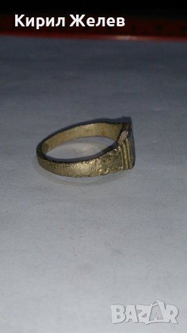 СТАРИНЕН САЧАНЕН ПРЪСТЕН с МОНОГРАМ БУКВА Р - МАЙСТОРСКА РЪЧНА ИЗРАБОТКА САЧАН 66751, снимка 6 - Антикварни и старинни предмети - 28993389