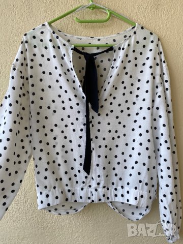 Бяла къса блуза KOTON - С, снимка 3 - Блузи с дълъг ръкав и пуловери - 41119999