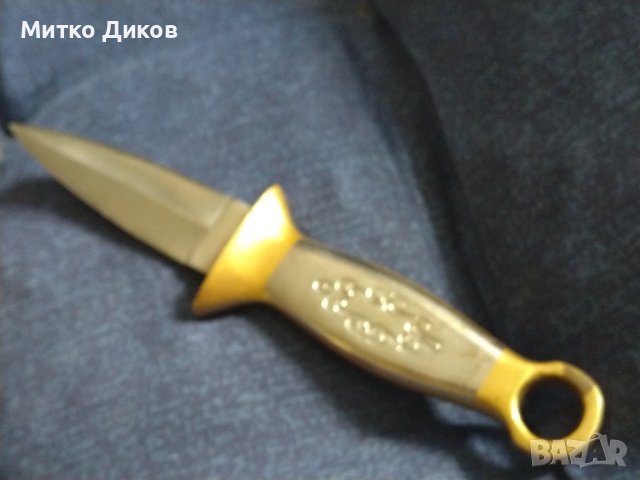 Кама 190х90мм маркова станлес тип Дж. Стейтън от Непобедимите-3 калъф естествена кожа с доп.преграда, снимка 9 - Ножове - 41536630